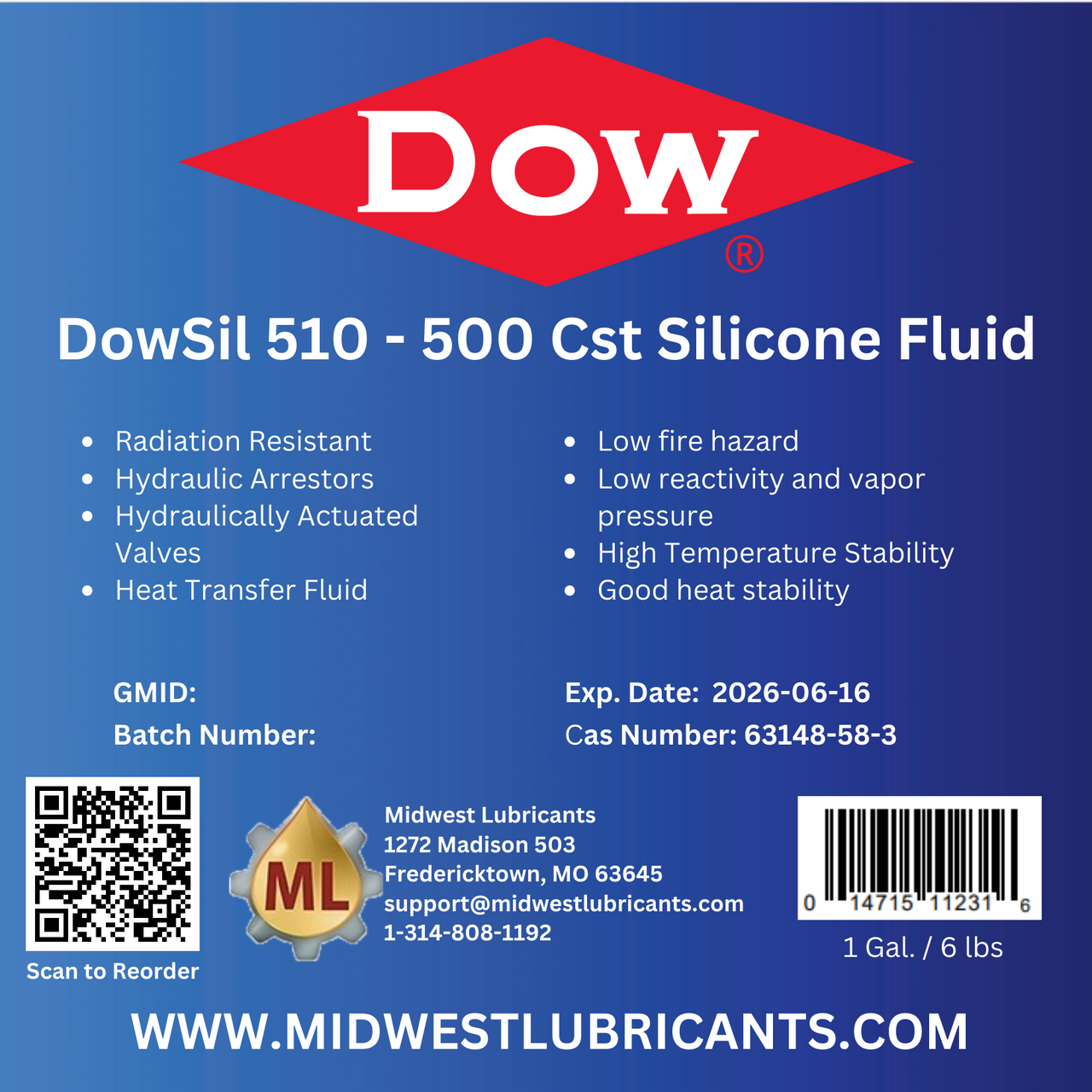 DowSil 510, DowSil 510 - 500 cSt,
