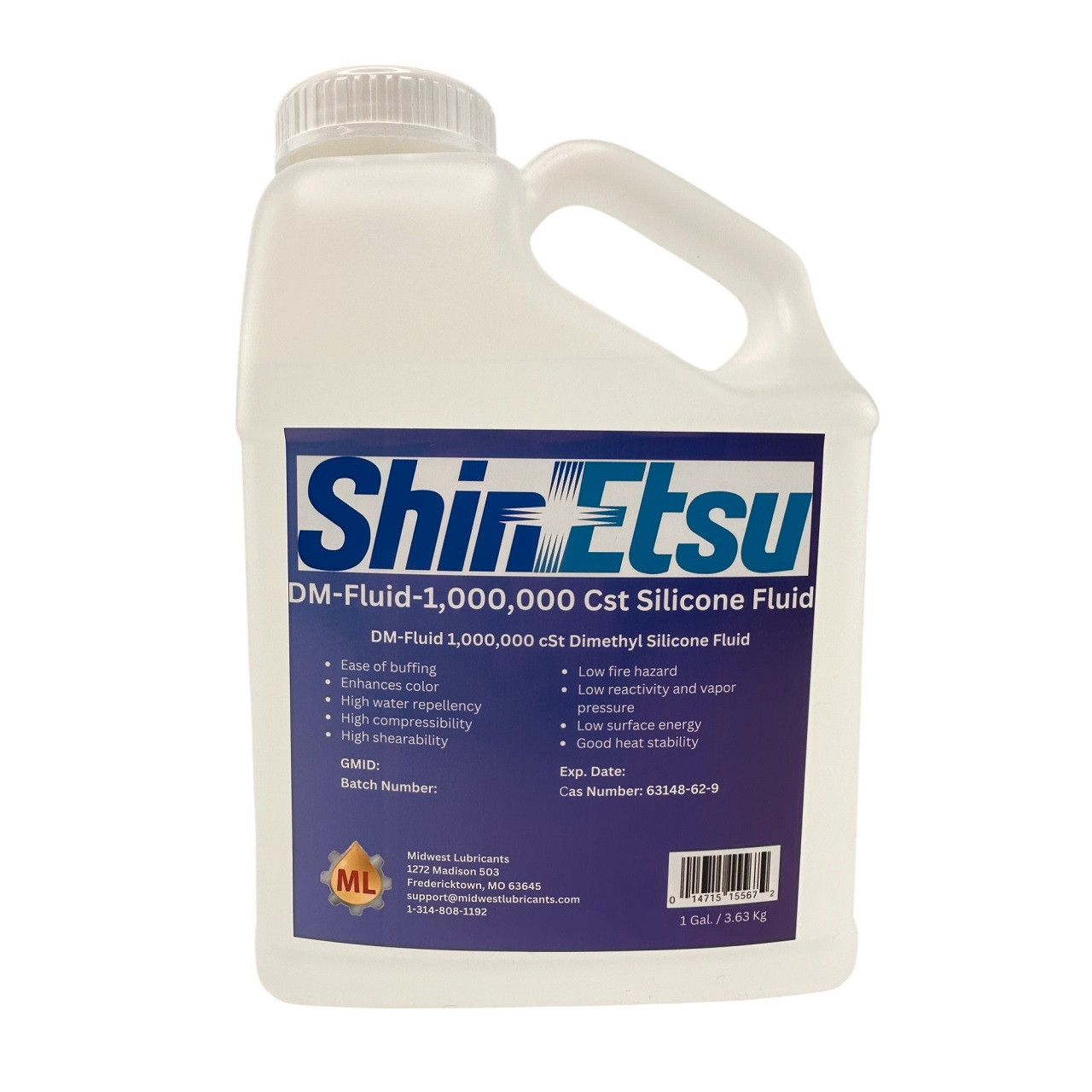 Shin Etsu DM-Fluid 1,000,000 cSt Silicone Fluid