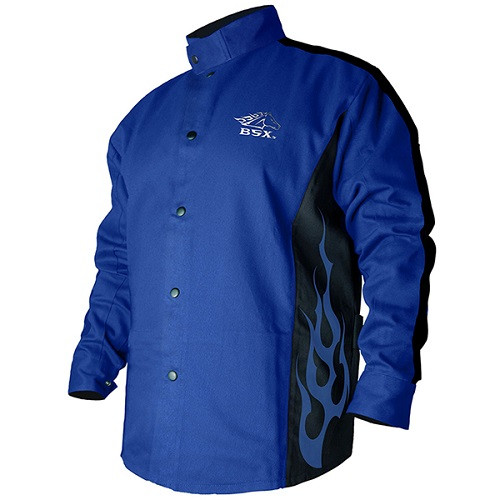 Reaching a new level in innovation, the BSX® Welding Jacket utilizes a modern design to create a better fitting, better looking, and more comfortable protective garment. Reaching a new level in innovation, the BSX® Welding Jacket utilizes a modern design to create a better fitting, better looking, and more comfortable protective garment.