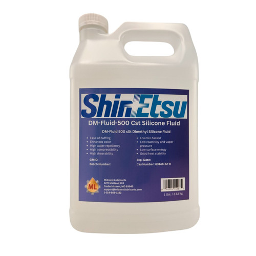 Shin Etsu DM-Fluid 500 cSt Silicone Fluid, DM-Fluid 500 cSt, 500 cSt