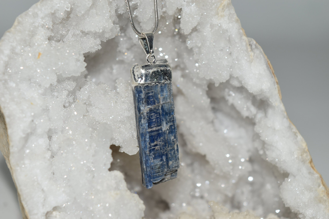 Blue Kyanite Crystal Pendant and 