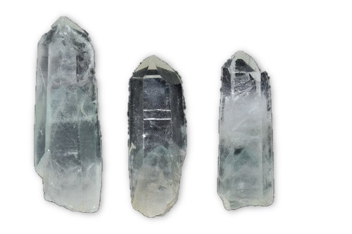 2pc Md Green Phantom Pyramid Quartz Crystal