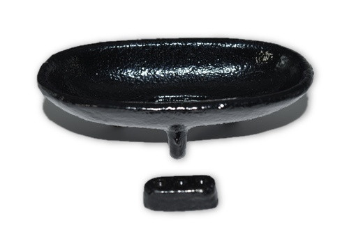 Small Cast Iron Smudge Dish w/ Incense Holder