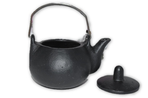 Small Cast Iron Teapot with lid- for Incense, Resin/Cones