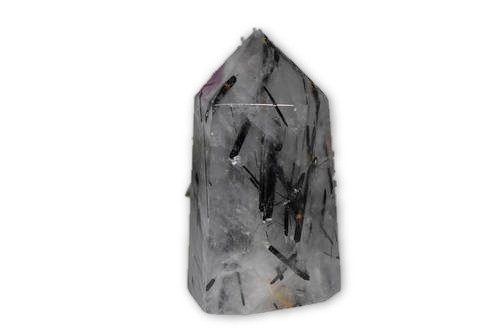 154g Black Tourmaline Rutilated Quartz Crystal-