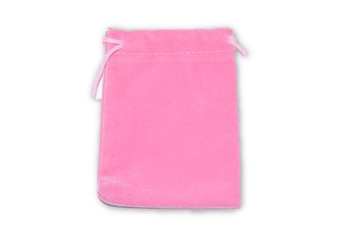 Pink Velvet Pouch 2 pc- Crystal Carrying Bag, Bag, Pouch