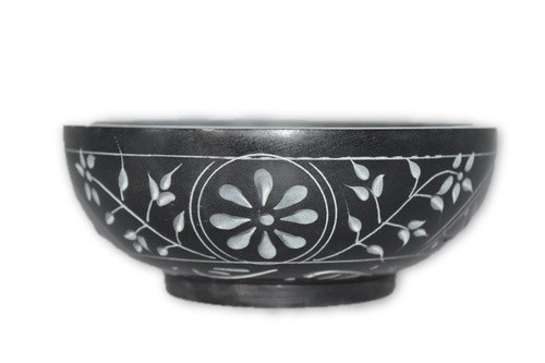 Floral Carved Smudge Bowl for Sage, Incense Cones, Smudge, Burner