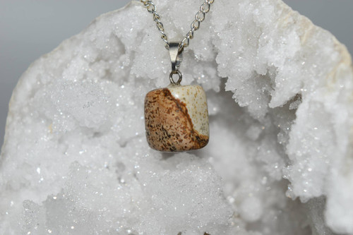 Tumbled Picture Jasper Crystal Pendant-