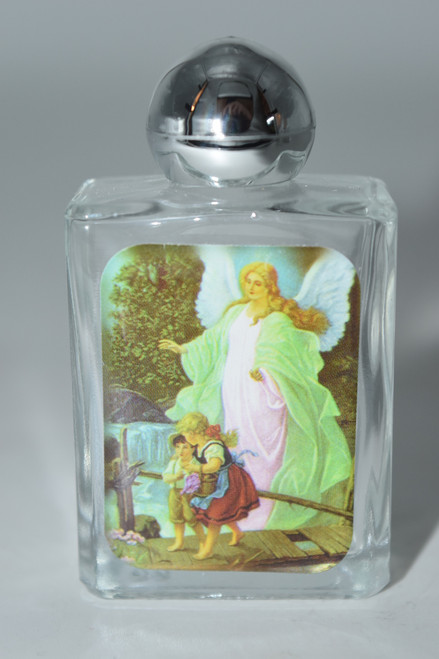 Guardian Angel Glass Holy Water Bottle- 1pc- Empty Holy Water Bottle