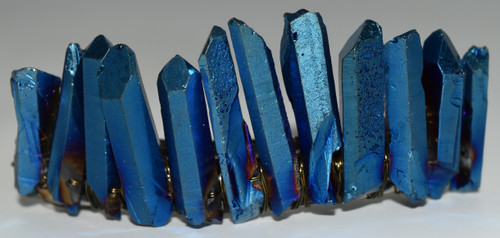 Dark Blue Angel Aura Quartz Stone Hair Clip Barrette Angel Aura Quartz  Crystal