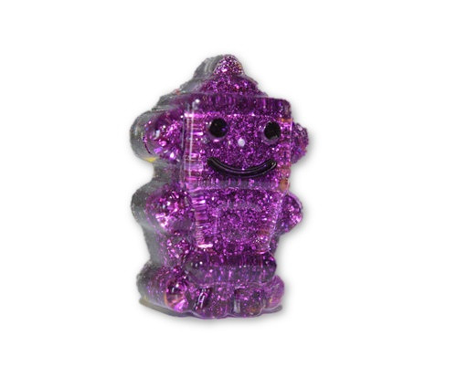 Orgone Purple Robot Mini Boy 1 pc -Quartz Crystal, Pyrite, Blue Kyanite