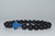 Blue Cross and Lava Bead Bracelet-