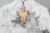 Cross Yellow Lace Agate Crystal Pendant -