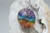 Multi Color Round Orgone Pendant -Quartz Crystal, Mixed Gemstones