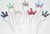 Pink and Blue Angel Aura Quartz 3 Stone Hair Pin Angel Aura Quartz - Crystal