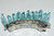 Light Blue Angel Aura Quartz Stone Hair Clip Barrette Angel Aura Quartz Crystal