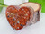 Orgone Orange Mini Heart -Tibetan Quartz, Rose Quartz, Pyrite, Blue Kyanite