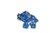 Orgone Blue Triceratops Dinosaur Mini 1 pc -Quartz Crystal, Pyrite, Blue Kyanite