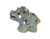 Orgone Silver Triceratops Dinosaur Mini 1 pc -Quartz Crystal, Pyrite, Blue Kyanite