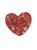 Orgone Red Mini Heart -Tibetan Quartz, Rose Quartz, Pyrite, Blue Kyanite