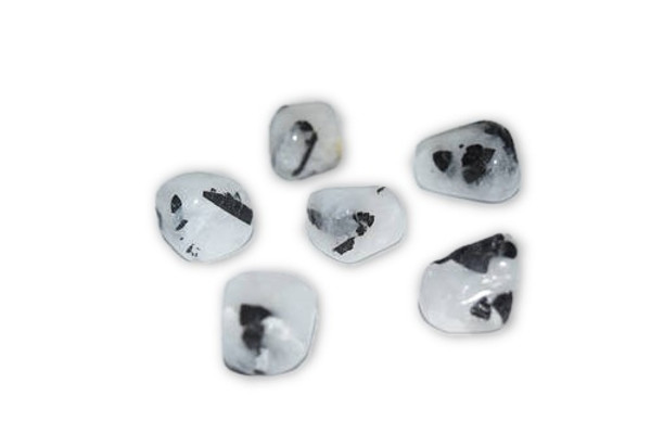 Tumbled Black Tourmaline Rutilated Quartz Crystal 1 pc