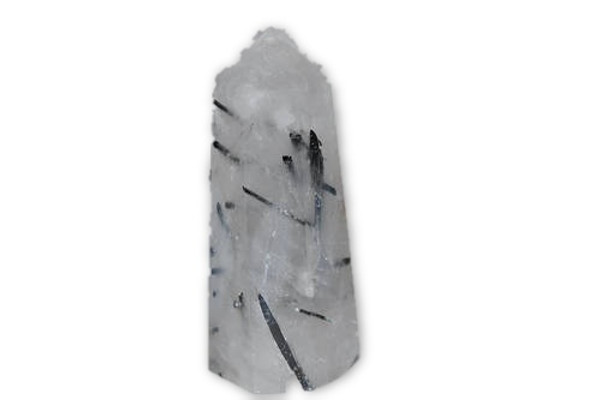 49g Black Tourmaline Rutilated Quartz Crystal-