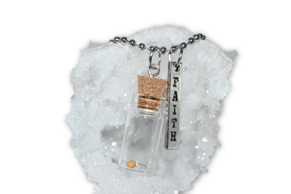 Mustard Seed Necklace-  Spiritual, Jewelry, Decor, Hope, Faith