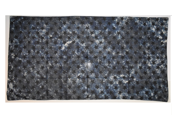 Blue Star Tie Dye Tapestry- Altar Cloth, Sarong, Stole, Scarf, Headwrap, Pentacle