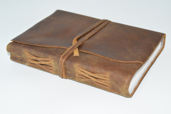 Plain Leather Wrap Journal Notebook