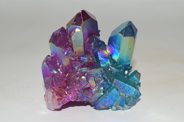 Pink and Blue Angel Aura Cluster Crystal - Crystal, Meditation, Glam Decor, Home Decor