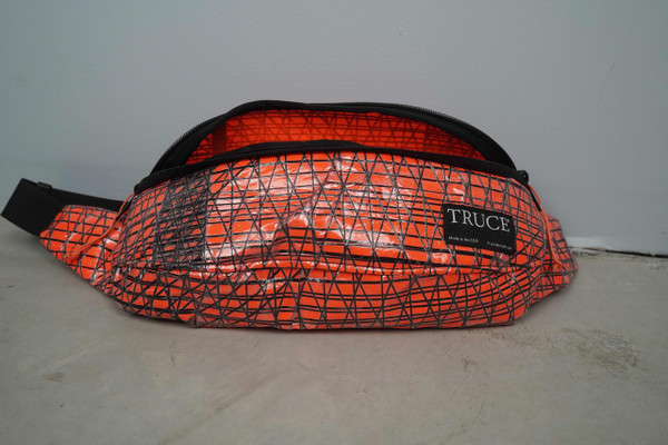 M Sling Bag from Carbon Mylar / Orange sailcloth