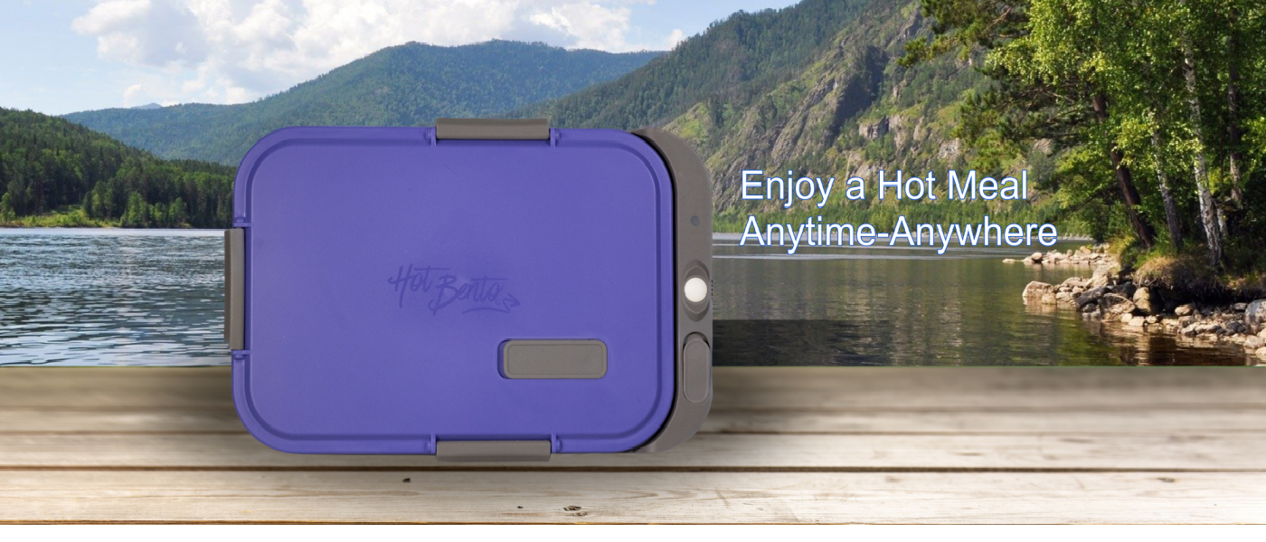 Hot Bento Self-heating Lunch Box, Purple