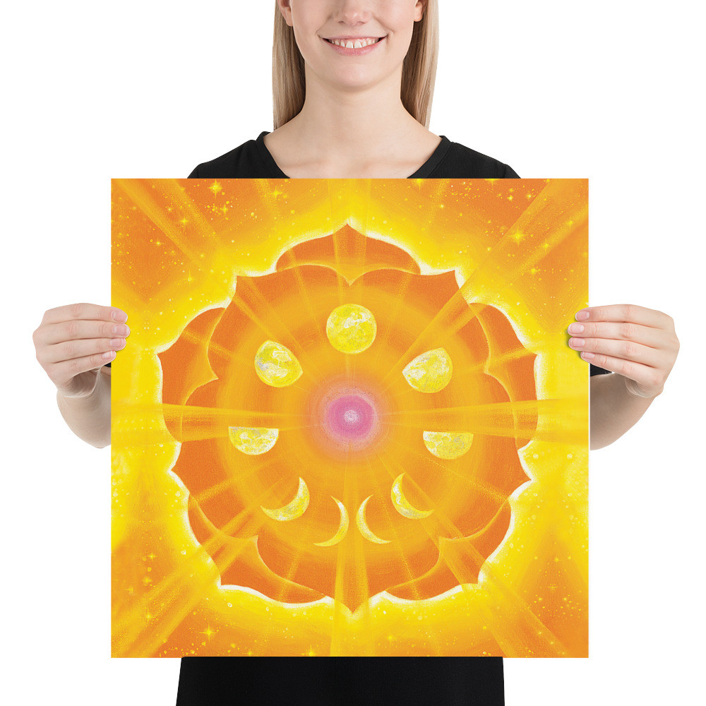 ユニバーサルバランス チャイムバー 第3チャクラ(Solar Plexus) Solar Plexus Chakra (3rd Chakra) | Al Choi Energy Art | Unframed