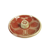Red Lotus Leaf Incense Holder (1 Hole)