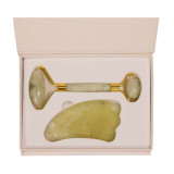 Jade Gua Sha & Facial Massage Roller Set