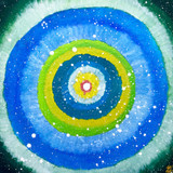 Jisu Han Energy Art Light of Life #12 | Framed Canvas Print