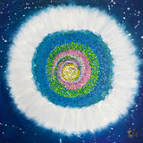 Jisu Han Energy Art Flower of the Universe #1 | Framed Canvas Print