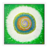 Jisu Han Energy Art Flower of the Universe #2 | Framed Canvas Print