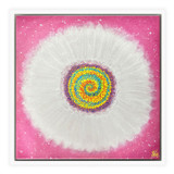 Jisu Han Energy Art Flower of the Universe #3 | Framed Canvas Print