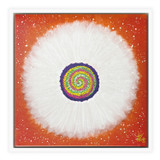 Jisu Han Energy Art Flower of the Universe #6 | Framed Canvas Print