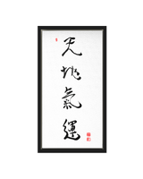 Chun Ji Ki Un Calligraphy | Ilchi Lee Energy Art | Framed Canvas Art Print