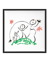 Happy People | Ilchi Lee Energy Art | Framed Canvas Art Print