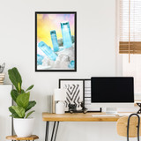 Aquamarine Crystal: The Soul of Mago | Framed Canvas Art Print