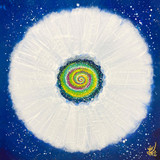 Jisu Han Energy Art Flower of the Universe #9 | Framed Canvas Print