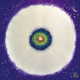 Jisu Han Energy Art Flower of the Universe #10 | Framed Canvas Print