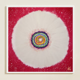 Jisu Han Energy Art Flower of the Universe #13 | Framed Canvas Print