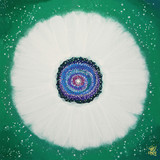 Jisu Han Energy Art Flower of the Universe #14 | Framed Canvas Print