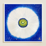 Jisu Han Energy Art Flower of the Universe #16 | Framed Canvas Print