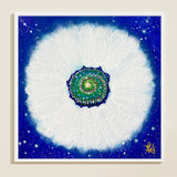 Jisu Han Energy Art Flower of the Universe #17 | Framed Canvas Print