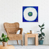 Jisu Han Energy Art Flower of the Universe #17 | Framed Canvas Print